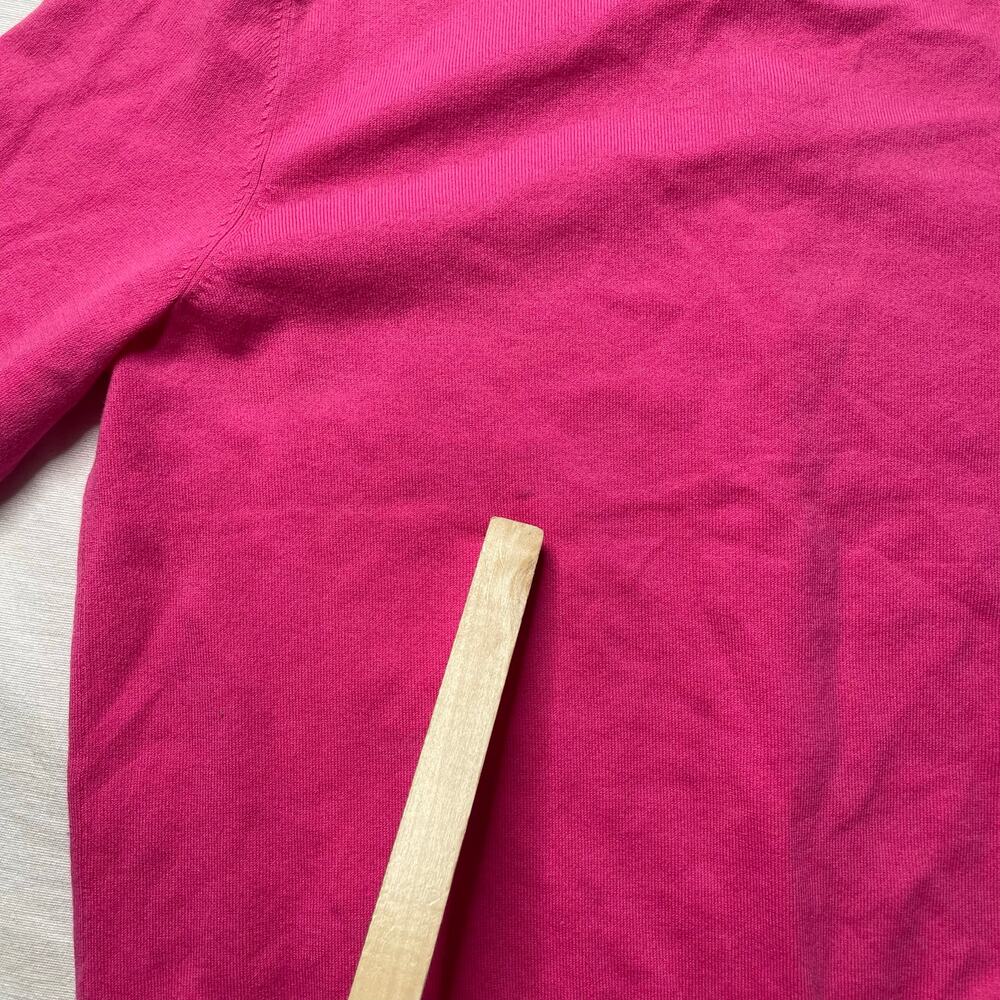 Boden Hot Pink Button Front Cardigan Sweater Sz Medium Women's Cotton Crewneck - Picture 5 of 8